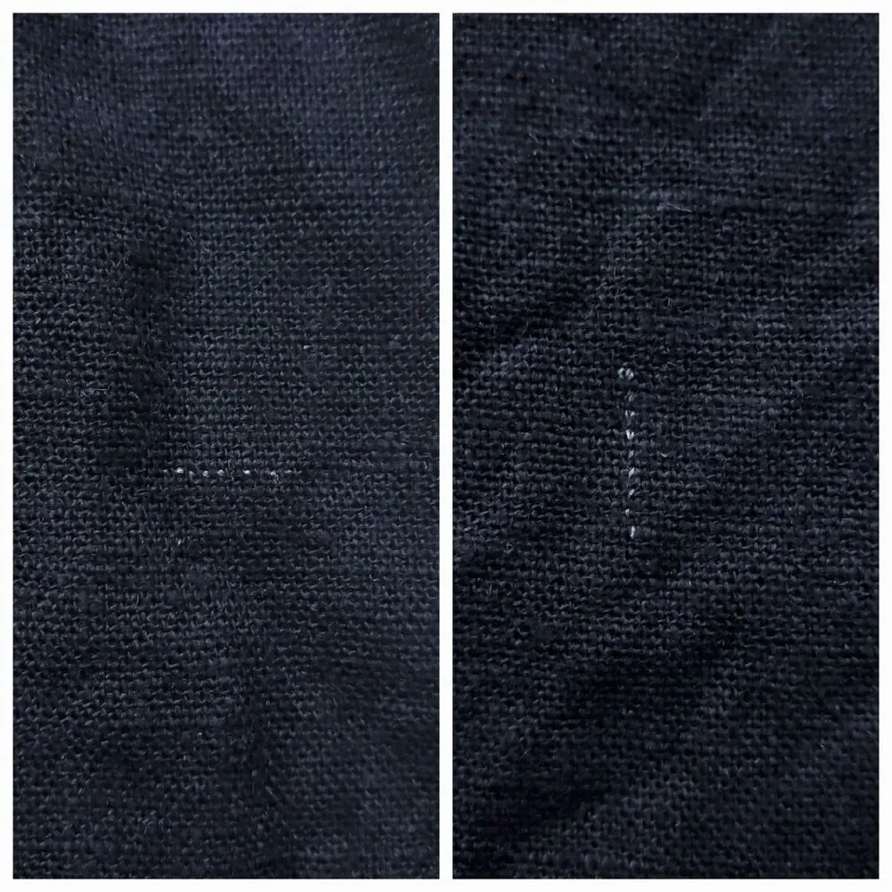 VTG Pencil Skirt Size 4 Black Linen Blend 30" x 36" Long Slit Lagenlook Lagom - Picture 14 of 14